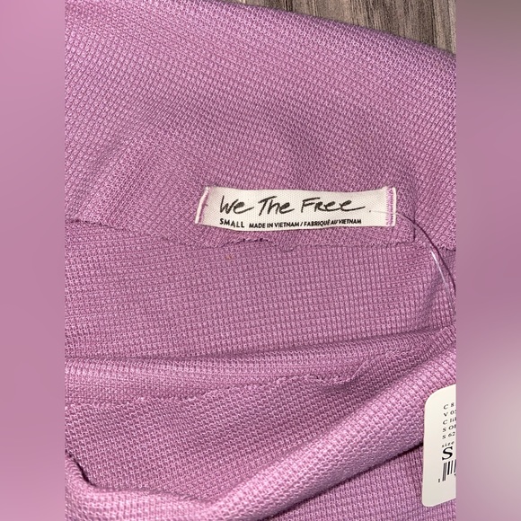 NWT Free People We The Free FUJI THERMAL TOP (lilac) — size SMALL (S) // $68 - Picture 5 of 7